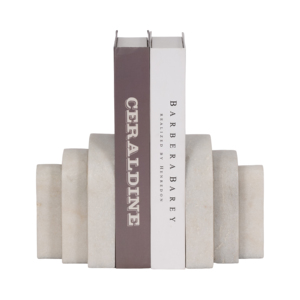 Fermalibri ad Arco Stratificato in Marmo, Decorazione Moderna per Libreria, Elemento d'Arredo per Casa e Ufficio - Product Image 2