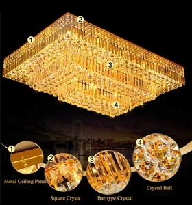 Zeal Lighting Moderno hotel restaurante decorar montaje en superficie gran luz de techo de cristal de lujo - Product Image 2