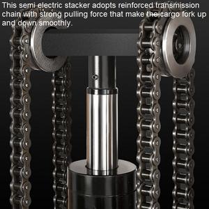 Apilador con pilas OEM, tenedor de carga de acero estampado 1000kg1500kg 2000kg, apilador semieléctrico - Product Image 3