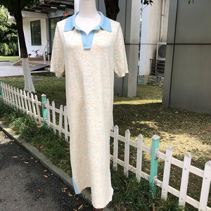 Nuevo estilo italiano verano 10% Lino 40% acrílico 50% algodón <span class=keywords><strong>Falx</strong></span> vestido para mujeres y niñas - Product Image 3