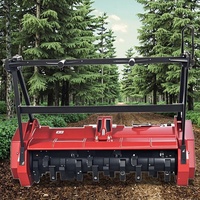 Mini-chargeuse compacte forestière avec broyeur de souches et de broussailles, équipement de jardinage, broyeur d'arbres et de broussailles forestières, pompe à engrenages garantie 1 an
