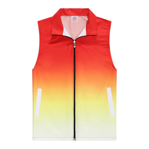 Fábrica al por mayor equipo voluntario caridad actividad chaleco cuerpo completo impresión gradiente Color sin mangas cremallera chaleco para el Deporte - Product Image 6