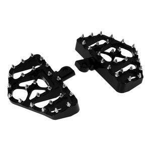 Reposapiés Delanteros Anchos Estilo Cholo, Pedales de Aleación de Aluminio para Softail Cruiser, Mejora Universal para el Mercado de Repuestos - Product Image 3