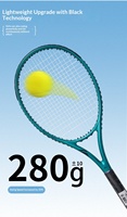 Raquette de tennis haut de gamme en fibre de carbone intégrale, cordage en nylon monobloc, grip G5, 100g+, pour joueurs intermédiaires et avancés, simples et doubles.