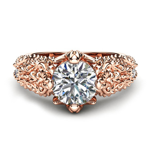 Anello da Donna con Zirconi Intarsiati a Motivo Floreale, Elegante Gioiello per Uso Quotidiano e Cerimonie - Product Image 2