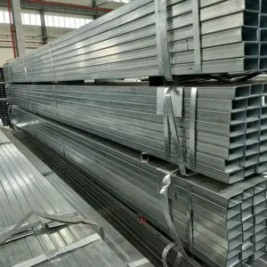 Vendita diretta in fabbrica ASTM A500 grado B tubo di acciaio quadrato zincato a caldo per la costruzione