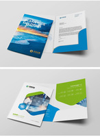 Porte-documents personnalisés imprimés, porte-cartes de conférence, porte-documents à feuilles mobiles à une page, papier cartonné blanc personnalisé, pince multi-pages