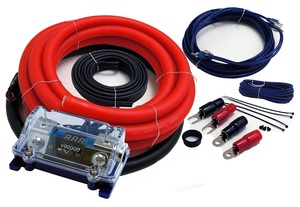 Bán buôn xe Khuếch đại dây Bộ dụng cụ 10ga khuếch đại cài đặt <span class=keywords><strong>Kit</strong></span> Xe Loa siêu trầm Cáp Set - Product Image 2