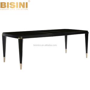 BISINI Lusso Moderno Da Pranzo In Legno Mobili, Rettangolare Estesa Nero Tavolo Da Pranzo - Product Image 2