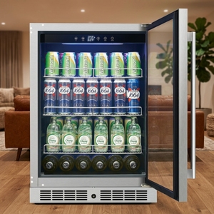 Vanace Hot Selling Wine Cooler With Stainless Steel Frame Single Zone Beverage Cooler Bar <b>Fridge</b> - Product Image 1