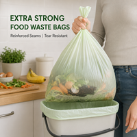 Sacs à déchets alimentaires de grande capacité, résistants et personnalisés, 10L, 20L, 30L, compostables, pour les marchés domestiques et de détail européens