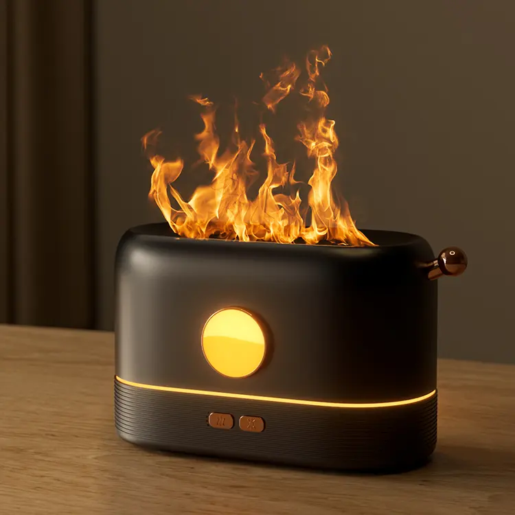 OEM 200 мл USB ультразвуковой распылитель тумана пламени увлажнитель воздуха Fire Aroma Essentiic масляный диффузор увлажнитель