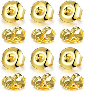 Hypoallergenic Stainless Steel <strong>Earring</strong> <strong>Back</strong> Secure <strong>Locking</strong> <strong>Backs</strong> for Stud <strong>Earrings</strong> 18K Gold Replacement - Product Image 4