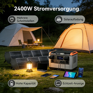Estación de Energía Portátil con Certificación CE, 2400W 2000W 2000Wh LiFePO4, Generador Solar para Puestos de Mercado y Uso Médico de Respaldo - Product Image 4