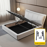 Hochwertiger Anpassbarer Moderner Doppel-Kingsize-Metallbettrahmen mit Stauraum Langlebig und Stabil für Schlafzimmer und Hotelgebrauch