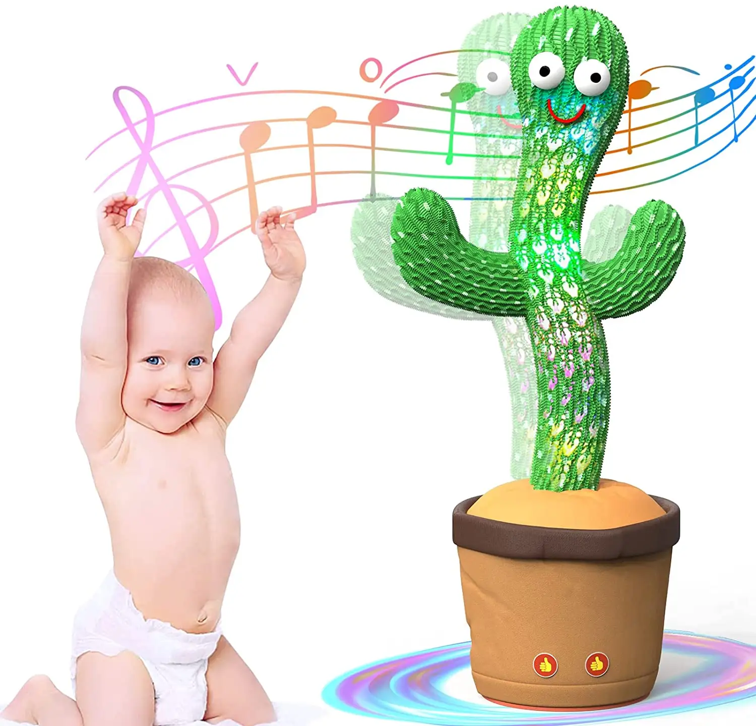 Baby Toys Dancing Talking Cactus for Boys Girls,Dancing Singing Talking Recording Mimic Repeating What You Say Cactus Toy