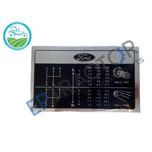 Calcomanía con Patrón de Cambio Ford, Aluminio, Transmisión de 8 Velocidades, Piezas para Tractor - Product Image 2