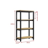 Étagère de rangement modulaire en bois sur pied avec étagère de présentation à 1 niveau pour supermarché et bureau
