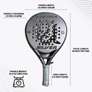 Самые продаваемые профессиональные OEM-ракетки для падела из стекловолокна, 3K, 18K, 24K, с карбоновой рукояткой, портативные теннисные ракетки - Product Image 6