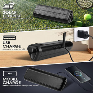 Altavoz Bluetooth Solar ALECTER APH-SA14, Banco de Energía de 5000 mAh, 50 Horas de Reproducción, IPX6 Impermeable, Linterna, Portátil, para Campamento al Aire Libre - Product Image 4