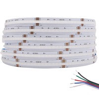 Bande lumineuse LED RVB RGBIC RGBW RGBWW CCT Adressable 12V 24V COB sans point, étanche, double blanc intelligent et numérique COB