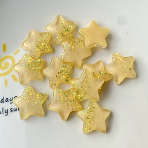100 unids/bolsa púrpura rosa azul amarillo brillo estrella de cinco puntas dijes de resina para Slime funda móvil llavero DIY decoración artesanal - Product Image 3