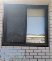 Fenêtre coulissante horizontale double vitrage en alliage d'aluminium JUNYAO, rupture de pont thermique PA66, isolée, économe en énergie, insonorisée, de qualité supérieure