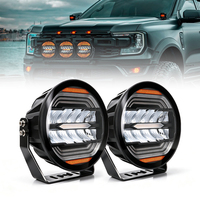 Projecteur de travail LED 7 pouces 90W 8500lm en aluminium 6000K DC 10-30V, design unique, bonne durabilité, phare antibrouillard LED