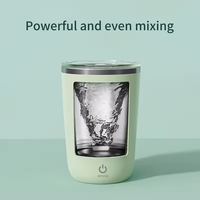 Tasse à mélange automatique magnétique de 350ml avec logo rechargeable par USB Tasse à café pour poudre de protéine de lait