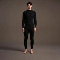Sous-vêtements chauds pour hommes avec col haut et velours épais pour le chauffage, vêtements et pantalons d'automne, ensemble pour hommes pour l'hiver