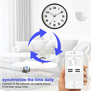 New Nhựa Trang Trí Quà Tặng Trắng <span class=keywords><strong>Wifi</strong></span> Đồng Hồ Treo Tường Tùy Chỉnh Hiện Đại Vòng Im Lặng Đồng Hồ Cho Phòng Khách - Product Image 2