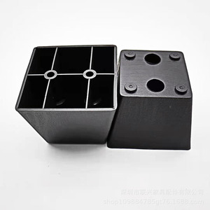 Lianxing Square Plastic Furniture <b>Legs</b> 75x57x60mm Black Height Increasing <b>Sofa</b> <b>Leg</b> Parts - Product Image 3
