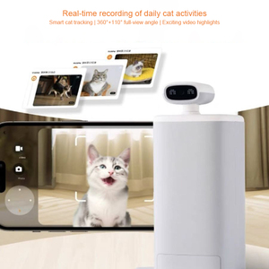 Dispensador Inteligente de Comida para Mascotas con Cámara HD 1080P, Alimentador Automático, Capacidad de 2.5L, Ecológico, Funciona con Batería, Visión Nocturna, Vista de 360°, 4X - Product Image 2