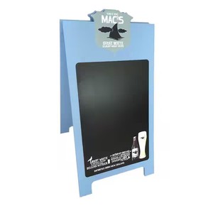 Bar e ristorante promozionale 80*100cm <span class=keywords><strong>blu</strong></span> nero in legno un telaio in piedi doppio lato <span class=keywords><strong>lavagna</strong></span> - Product Image 2