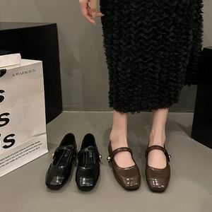 Zapatos Planos Estilo Bailarina 2026, Punta Abierta, Color Negro Metálico, Estilo Mary Jane Retro, Zapatos de Hada Elegantes y Cómodos para Mujer - Product Image 5