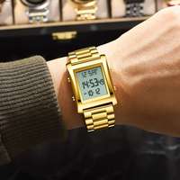 Montre à quartz CAREKISO C102, marque originale, étanche, calendrier hebdomadaire, montre électronique pour homme, montre-bracelet rectangulaire, montres électroniques pour hommes