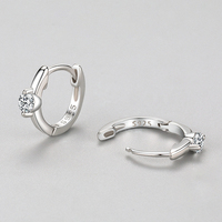 Boucles d'oreilles créoles tendance en argent sterling 925 pour femmes, bijoux fins classiques en zircon, vente en gros - Acheter le produit sur Alibaba.com