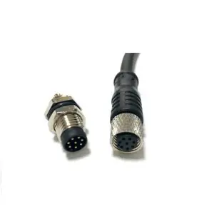 waterproof IP67 M8 3 4 5 6 8 pins male and female Panel Mount connector receptacle cable connectors