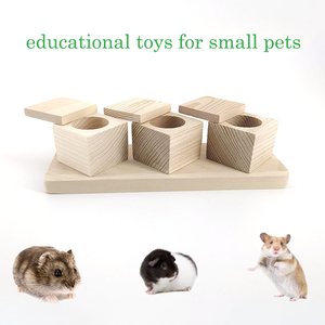 Stile moderno ecologico in legno di pino criceto mangiatoia giocattoli per l'arricchimento del criceto - Product Image 2