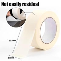 Ruban de masquage double face TOTDTDA, 2 pouces, lot de 10, blanc, usage général, 2 pouces x 55 yards x 10 rouleaux (550 yards au total)