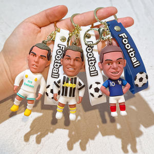 Porte-clés en PVC 3D de joueurs de football Chongjie, Cristiano Ronaldo, Kylian Mbappé, Erling Haaland, <span class=keywords><strong>Neymar</strong></span> <span class=keywords><strong>Jr</strong></span>. - Product Image 2