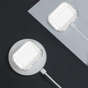 Pour <span class=keywords><strong>Airpods</strong></span> <span class=keywords><strong>Pro</strong></span> 2 3 1 2 3 4 Étui de téléphone transparent sans fil avec recharge sans fil, antichoc, porte-clés en TPU - Product Image 6