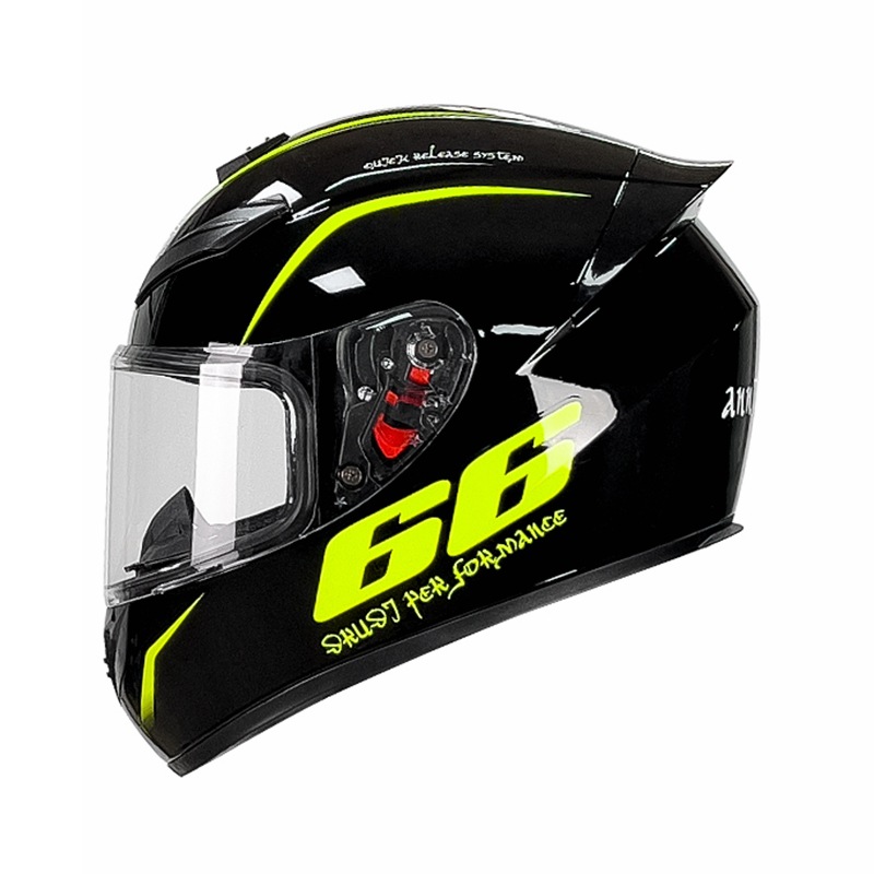 Bright black 66 with transparent lenses