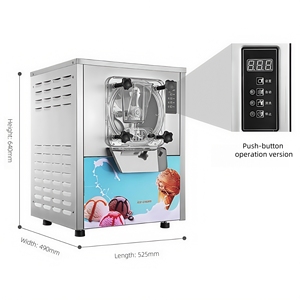 Горячая распродажа, Настольная маленькая машина для мороженого с твердым мороженым, 16-20 л/ч, автоматическая машина для мороженого с фруктами и молоком, для магазина десертов - Product Image 3