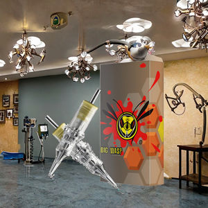 Agujas de cartucho de tatuaje transparentes de calidad BIGWASP X 20 unids/caja de acero inoxidable cónico largo desechables para arte corporal <span class=keywords><strong>RL</strong></span> RS M1 RM - Product Image 3