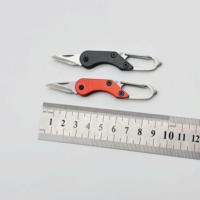 Mini couteau multifonctionnel EDC, porte-clés pratique, couteau de poche pliable, mini couteau de survie pour le camping en plein air
