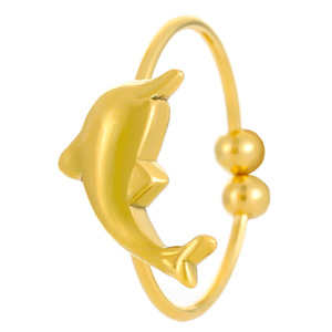 Bagues d'orteil en acier inoxydable plaqué or 18 carats, étanches, motifs animaux marins (étoile de mer, coquille de tortue), bijoux de pied de plage originaux, vente en gros - Product Image 1