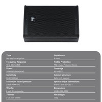 Haut-parleur passif professionnel de 8 pouces haut-parleur alimenté personnalisé son Audio scène complète bidirectionnelle pour Club KTV mariage