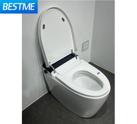 Bidet intelligent sans électricité, toilette intelligente sans alimentation électrique, réservoir dissimulé, WC à siphon en S, toilette bidet mécanique non électrique