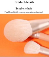 Ensemble de pinceaux de maquillage professionnels avec 11 pièces de haute qualité outils de beauté cosmétiques Blush comprend un sac en polyuréthane orange pour le visage